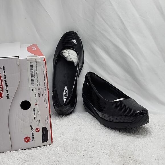 MBT HANI 8 BLACK PATENT LEATHER SLIP ON SHOES SIZE 7-7.5 NIB - Picture 16 of 16